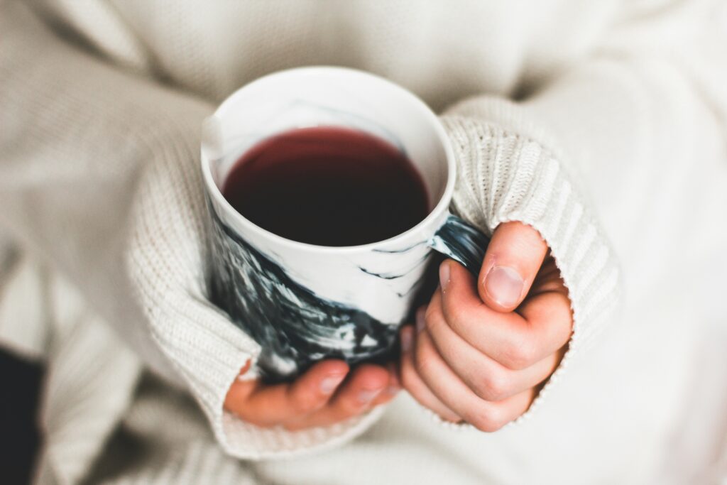 drinking tea - health anxiety during cold and flu season